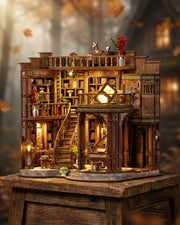 Dreamy Book Hall - LED Grand Staircase Piano Diorama Kit