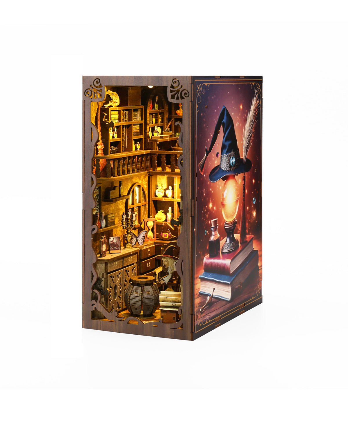 Magic Potion Shop Book Nook - DIY Miniature Bookshelf Kit with LED