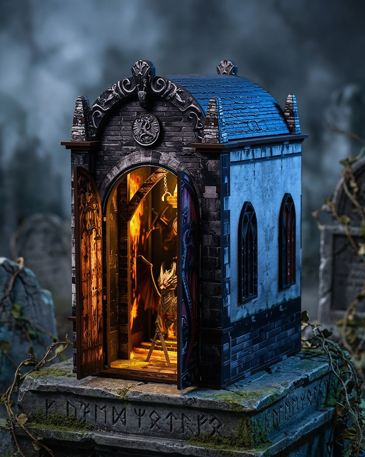 Dragon Labyrinth LED Book Nook Kit – Gothic & Treasure