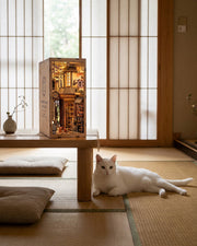 LED Japanese Alley Book Nook – Wooden Diorama
