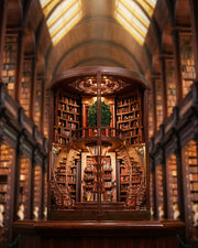 Wisdom Rings Book Nook – LED Rotating Tree, 360° Glass + Touch Switch