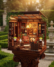 Left Bank Studyroom – LED Rustic Library Diorama