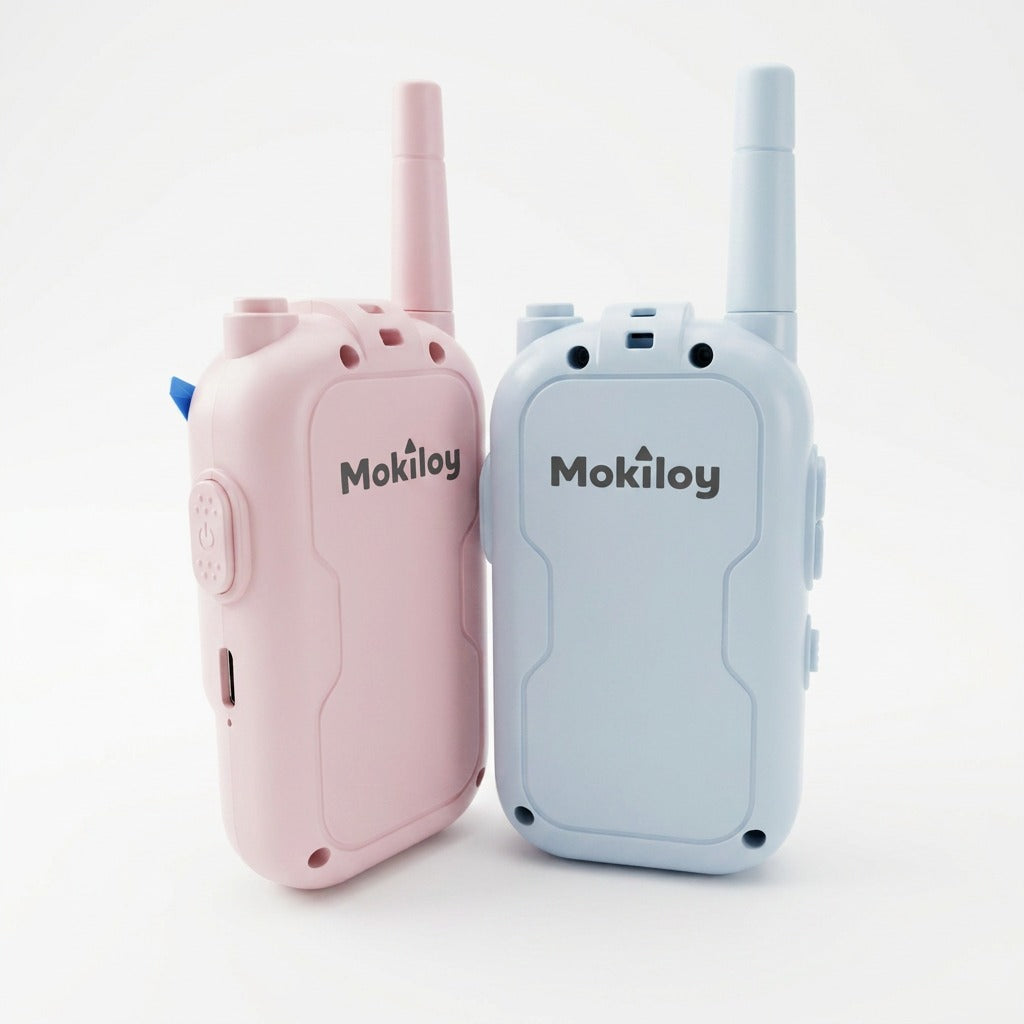 Mokiloy Kids Video Walkie Talkies 2 Pack – Rechargeable | Video Call | Camera | Clear Audio & Fun Voice Effects