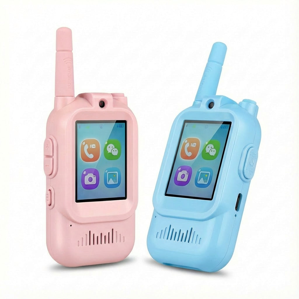 Mokiloy Kids Video Walkie Talkies 2 Pack – Rechargeable | Video Call | Camera | Clear Audio & Fun Voice Effects